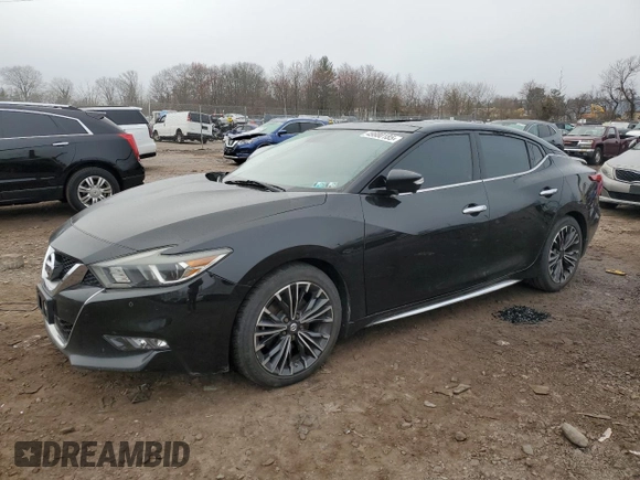 2016 Nissan Maxima SL with VIN 1N4AA6AP3GC436677, listed as a Copart auction lot 49880185 with 128,748 mi miles and Salvage Title. Bid and sale history available at DreamBid. Image 1.