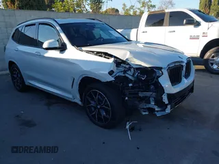2024 BMW X3 sDrive30i with VIN WBX47DP03RN282020, listed as a IAAI auction lot 41122924 with 573 mi miles and . Bid and sale history available at DreamBid. Image 1.