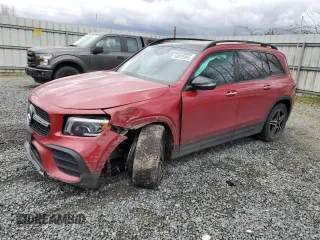2021 Mercedes-Benz GLB with VIN W1N4M4HB0MW134487, listed as a Copart auction lot 50970395 with 39,273 mi miles and Salvage Title. Bid and sale history available at carsss.com. Image 1.