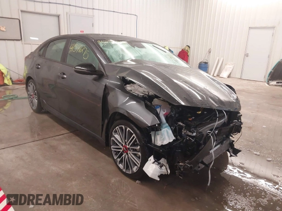 2022 Kia Forte GT with VIN 3KPF44AC9NE424192, listed as a IAAI auction lot 41597275 with 18,716 mi miles. Bid and sale history available at carsss.com. Image 1.