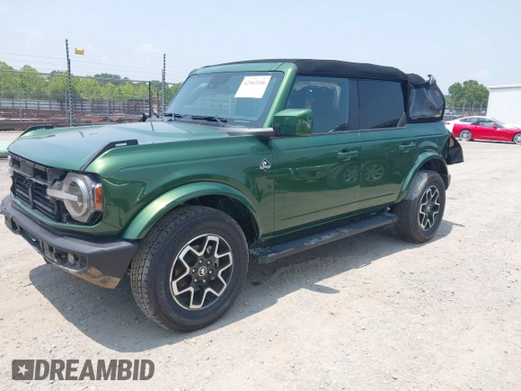 2024 Ford Bronco Outer Banks z VIN 1FMEE8BPXRLA06492, wystawiony jako IAAI lot #42365356 z przebiegiem 17 565 mil mil oraz . Historia ofert i sprzedaży dostępna na DreamBid. Obrazek 17.
