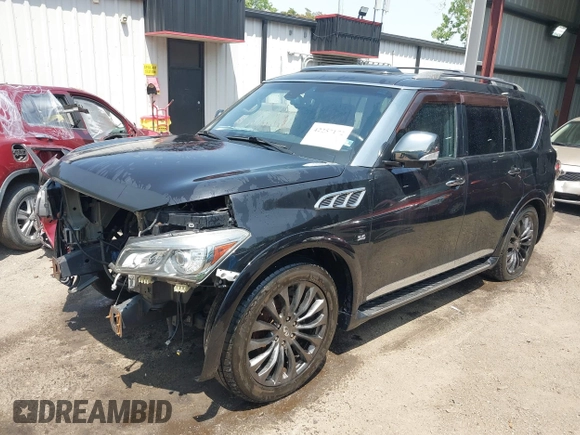 2015 Infiniti QX80 with VIN JN8AZ2NE5F9082021, listed as a IAAI auction lot 42257172 with 205,114 mi miles and . Bid and sale history available at DreamBid. Image 18.