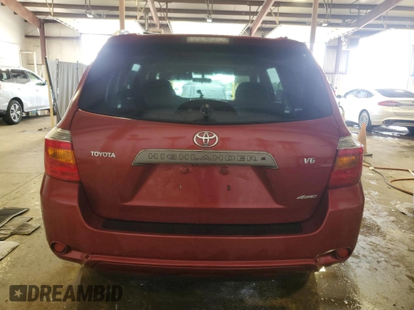 2009 Toyota Highlander Sport with VIN JTEES43AX92120039, listed as a Copart auction lot 59975735 with 160,340 mi miles and Salvage title. Bid and sale history available at DreamBid. Image 6.