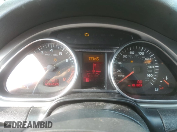 2007 Audi Q7 Premium with VIN WA1BY74L67D085907, listed as a Copart auction lot 59159385 with 181,303 mi miles and Salvage title. Bid and sale history available at DreamBid. Image 9.