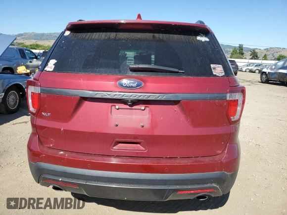 2017 Ford Explorer XLT with VIN 1FM5K7D83HGB66469, listed as a Copart auction lot 55516724 with 169,584 mi miles and Salvage Title. Bid and sale history available at DreamBid. Image 6.