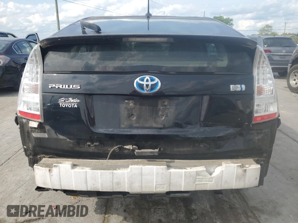 2011 Toyota Prius I with VIN JTDKN3DU2B0320609, listed as a Copart auction lot 54001265 with 172,728 mi miles and Salvage Title. Bid and sale history available at DreamBid. Image 6.