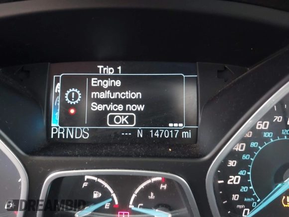 2012 Ford Focus SEL with VIN 1FAHP3M28CL336001, listed as a IAAI auction lot 40876771 with 147,017 mi miles. Bid and sale history available at carsss.com. Image 7.