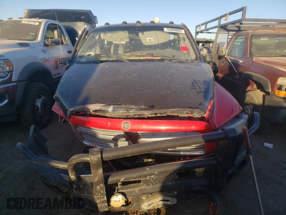 2003 Dodge Ram 3500 ST with VIN 3D3MU48C13G831638, listed as a Copart auction lot 75489004 with 247,635 mi miles and Salvage Title. Bid and sale history available at carsss.com. Image 5.
