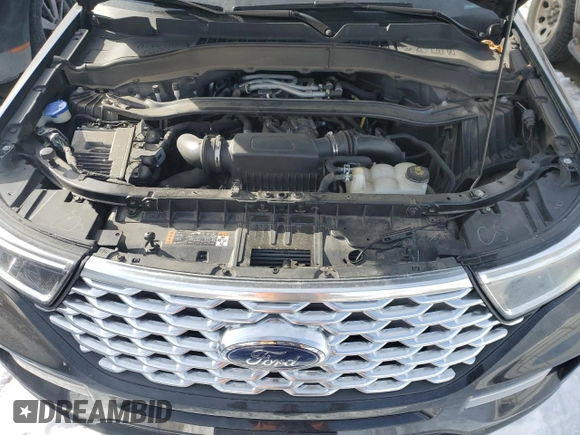 2021 Ford Explorer Platinum with VIN 1FM5K8HC0MGB44170, listed as a Copart auction lot 41874885 with 58,730 mi miles and Salvage Title. Bid and sale history available at carsss.com. Image 12.