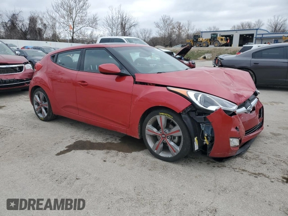 2017 Hyundai Veloster Value Edition with VIN KMHTC6AD9HU324475, listed as a Copart auction lot 82224274 with 86,533 mi miles and Salvage Title. Bid and sale history available at carsss.com. Image 4.
