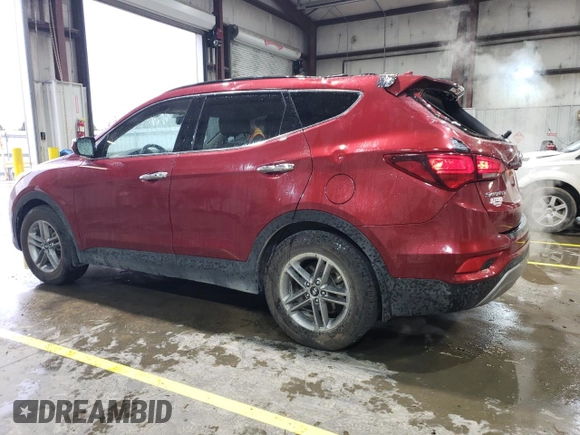 2018 Hyundai Santa Fe 2.4L with VIN 5XYZU3LB4JG505948, listed as a Copart auction lot 51643225 with 105,414 mi miles and Salvage title. Bid and sale history available at DreamBid. Image 2.