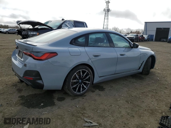 2023 BMW i4 eDrive40 z VIN WBY73AW04PFN71418, wystawiony jako Copart lot #49270665 z przebiegiem Nie podano mil oraz Szkoda całkowita • Salvage title. Historia ofert i sprzedaży dostępna na DreamBid. Obrazek 3.
