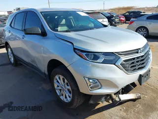 2020 Chevrolet Equinox LS with VIN 3GNAXHEV1LS654027, listed as a IAAI auction lot 41612632 with 87,311 mi miles. Bid and sale history available at carsss.com. Image 1.