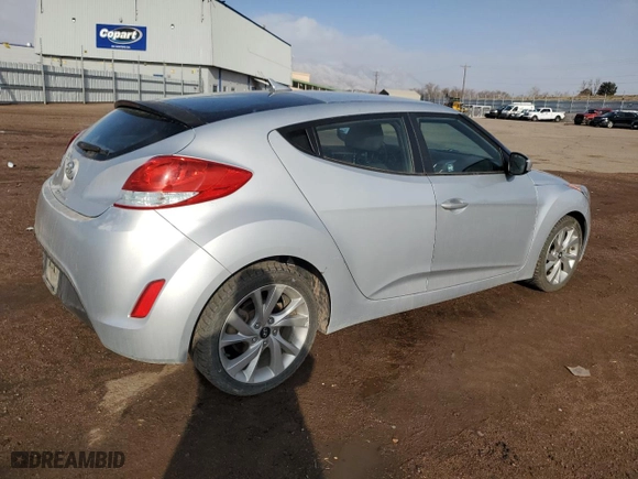 2016 Hyundai Veloster with VIN KMHTC6AD6GU262838, listed as a Copart auction lot 47224855 with 106,459 mi miles and Salvage Title. Bid and sale history available at carsss.com. Image 3.