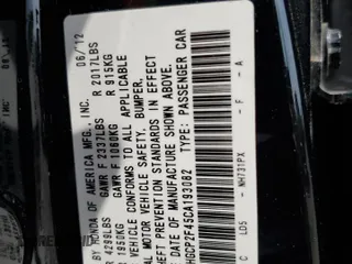2012 Honda Accord LX Premium z VIN 1HGCP2F45CA193082, wystawiony jako Copart lot #56778455 z przebiegiem 299 568 mil mil oraz Szkoda całkowita • Salvage title. Historia ofert i sprzedaży dostępna na DreamBid. Obrazek 12.