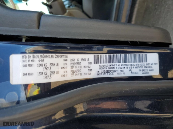 2004 Jeep Grand Cherokee Limited with VIN 1J4GW58S54C166433, listed as a Copart auction lot 71649454 with 174,603 mi miles and Salvage Title. Bid and sale history available at carsss.com. Image 13.