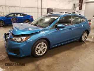 2018 Subaru Impreza Premium with VIN 4S3GTAB62J3701992, listed as a Copart auction lot 61637875 with 53,943 mi miles and Salvage title. Bid and sale history available at DreamBid. Image 1.