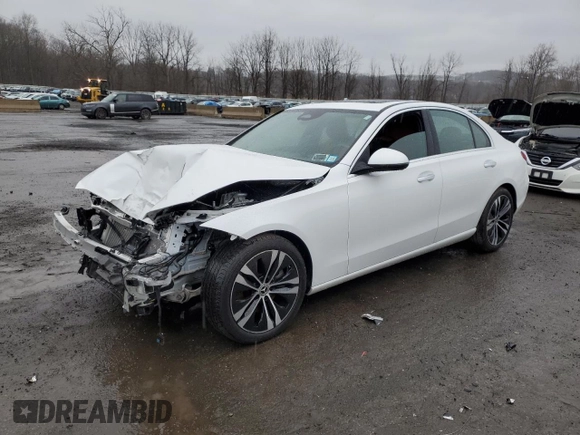 2022 Mercedes-Benz C 300 with VIN W1KAF4HB0NR044069, listed as a Copart auction lot 49874475 with Not Provided miles and Salvage Title. Bid and sale history available at DreamBid. Image 1.