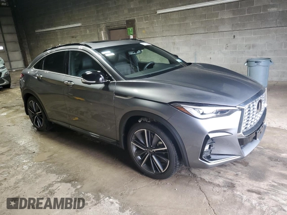2024 Infiniti QX55 Sensory with VIN 3PCAJ5LR2RF108742, listed as a Copart auction lot 85058984 with 1,495 mi miles and Salvage Title. Bid and sale history available at DreamBid. Image 4.