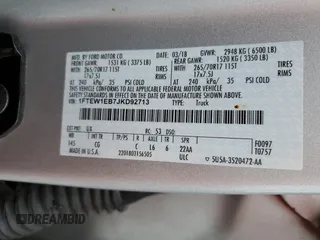 2018 Ford F-150 XL with VIN 1FTEW1EB7JKD92713, listed as a Copart auction lot 65621244 with 32,671 mi miles and Salvage Title. Bid and sale history available at carsss.com. Image 14.