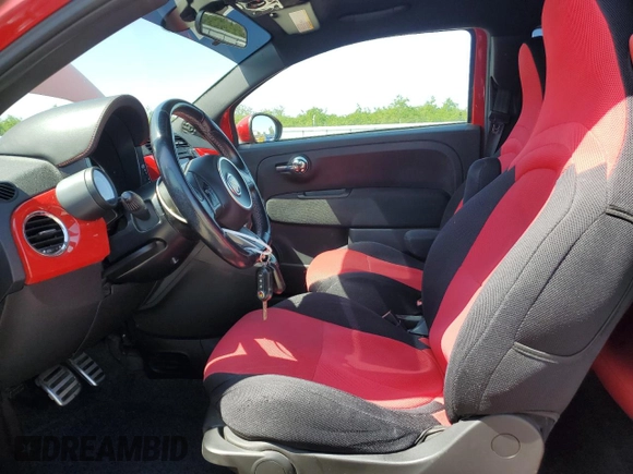 2015 FIAT 500 Abarth with VIN 3C3CFFFHXFT544825, listed as a Copart auction lot 51811145 with 91,020 mi miles and Salvage Title. Bid and sale history available at carsss.com. Image 7.
