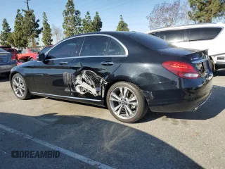 2018 Mercedes-Benz C with VIN 55SWF4JB0JU263980, listed as a Copart auction lot 50843375 with 92,395 mi miles and Salvage Title. Bid and sale history available at carsss.com. Image 2.