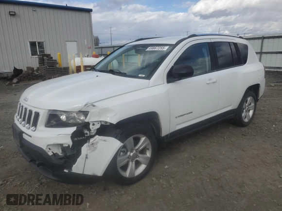 2014 Jeep Compass Sport with VIN 1C4NJDBB7ED503825, listed as a Copart auction lot 49867255 with 116,663 mi miles and Salvage Title. Bid and sale history available at carsss.com. Image 1.