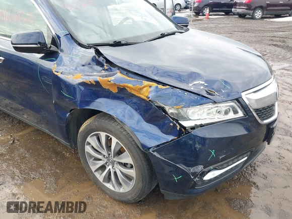 2015 Acura MDX Tech Pkg with VIN 5FRYD4H47FB002889, listed as a IAAI auction lot 41668025 with 96,781 mi miles. Bid and sale history available at carsss.com. Image 6.