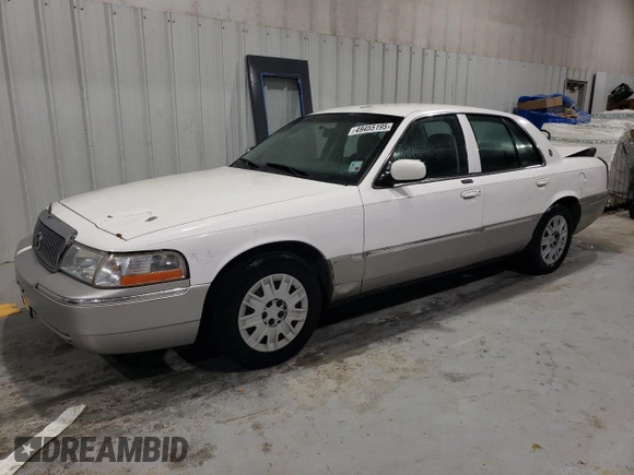 2005 Mercury Grand Marquis GS z VIN 2MEFM74W05X612471, wystawiony jako Copart lot #49455195 z przebiegiem 140 916 mil mil oraz Szkoda całkowita • Salvage title. Historia ofert i sprzedaży dostępna na DreamBid. Obrazek 1.