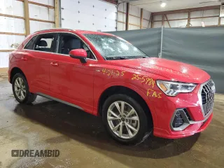 2025 Audi Q3 S line Premium z VIN WA1DECF30S1016132, wystawiony jako Copart lot #55785515 z przebiegiem Nie podano mil oraz Czysty tytuł • Clean title. Historia ofert i sprzedaży dostępna na DreamBid. Obrazek 4.