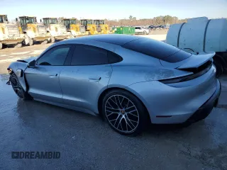 2021 Porsche Taycan with VIN WP0AA2Y14MSA18735, listed as a Copart auction lot 43588095 with Not Provided miles and Salvage Title. Bid and sale history available at DreamBid. Image 2.