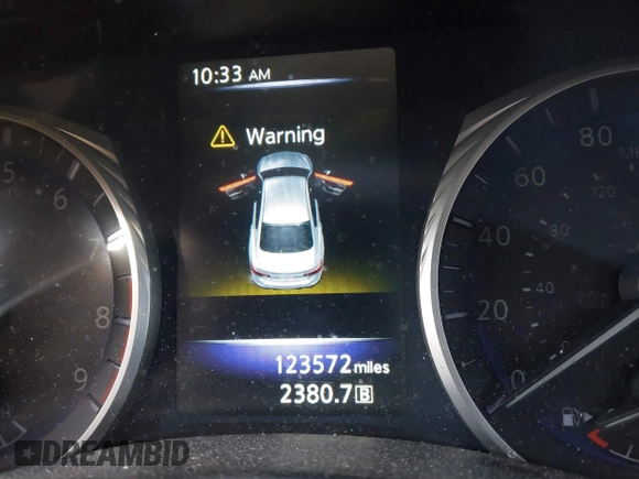 2014 Infiniti Q50 Premium with VIN JN1BV7AR7EM695001, listed as a IAAI auction lot 41429791 with 123,572 mi miles. Bid and sale history available at carsss.com. Image 15.