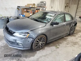 2015 Volkswagen Jetta Sport with VIN 3VWB17AJ3FM406010, listed as a Copart auction lot 56842165 with 100,665 mi miles and Salvage title. Bid and sale history available at DreamBid. Image 1.