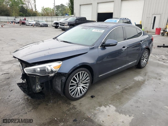 2014 Kia Cadenza Premium with VIN KNALN4D74E5124714, listed as a Copart auction lot 51262805 with 101,188 mi miles and Salvage Title. Bid and sale history available at carsss.com. Image 1.