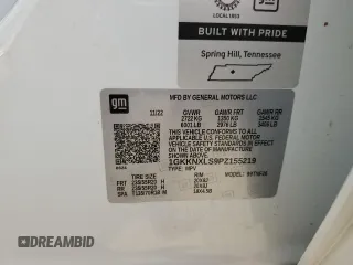2023 GMC Acadia Denali with VIN 1GKKNXLS9PZ155219, listed as a Copart auction lot 54728555 with Not provided miles and Salvage title. Bid and sale history available at DreamBid. Image 13.