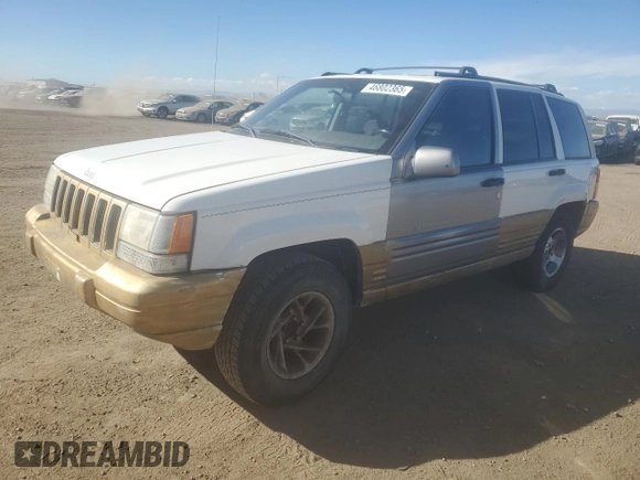 1998 Jeep Grand Cherokee Laredo with VIN 1J4GZ58S9WC361042, listed as a Copart auction lot 46802365 with 236,923 mi miles and Salvage Title. Bid and sale history available at carsss.com. Image 1.