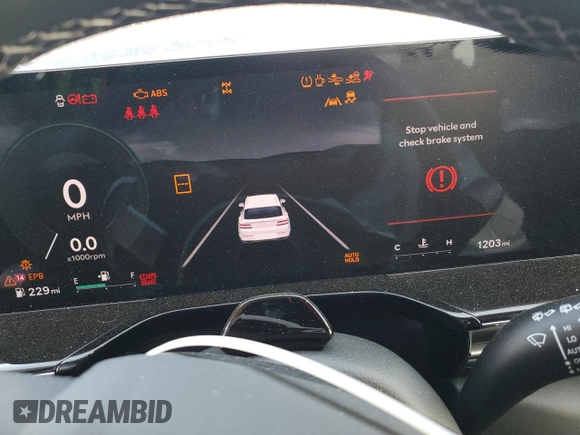 2025 Genesis GV80 Standard with VIN KMUHFESB6SU236741, listed as a Copart auction lot 53911785 with 1,203 mi miles and Salvage Title. Bid and sale history available at DreamBid. Image 9.