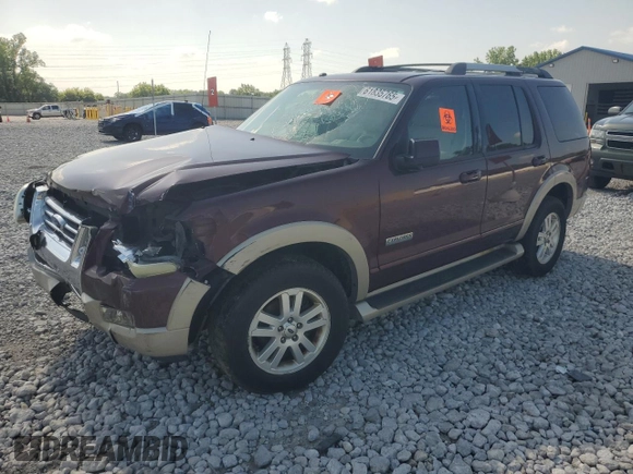 2007 Ford Explorer Eddie Bauer z VIN 1FMEU74E47UB51303, wystawiony jako Copart lot #61835765 z przebiegiem 182 627 mil mil oraz Szkoda całkowita • Salvage title. Historia ofert i sprzedaży dostępna na DreamBid. Obrazek 1.