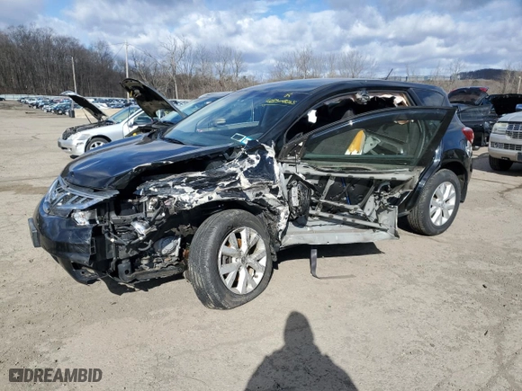2011 Nissan Murano SV with VIN JN8AZ1MW1BW150430, listed as a Copart auction lot 48308215 with 0 mi miles and Salvage Title. Bid and sale history available at carsss.com. Image 1.