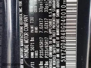 2011 Hyundai Santa Fe GLS with VIN 5XYZGDAB4BG040010, listed as a Copart auction lot 47053865 with 171,700 mi miles and Non Repairable. Bid and sale history available at carsss.com. Image 13.