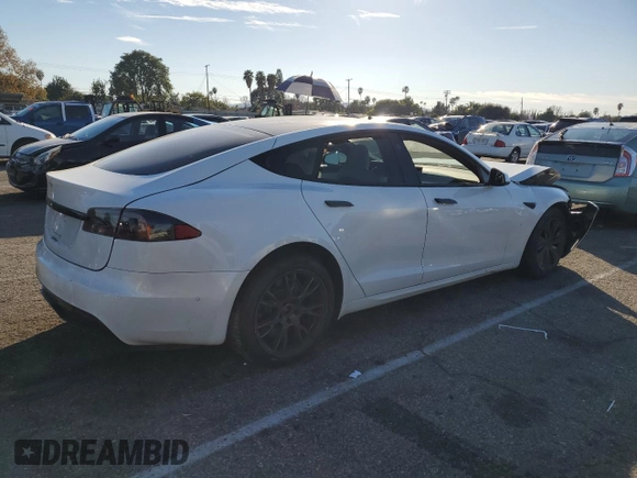 2022 Tesla Model S with VIN 5YJSA1E59NF469984, listed as a Copart auction lot 38543354 with Not provided miles and . Bid and sale history available at DreamBid. Image 3.