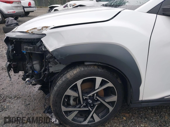 2022 Hyundai Kona Limited with VIN KM8K5CA3XNU811739, listed as a IAAI auction lot 41271588 with 50,007 mi miles and . Bid and sale history available at DreamBid. Image 6.