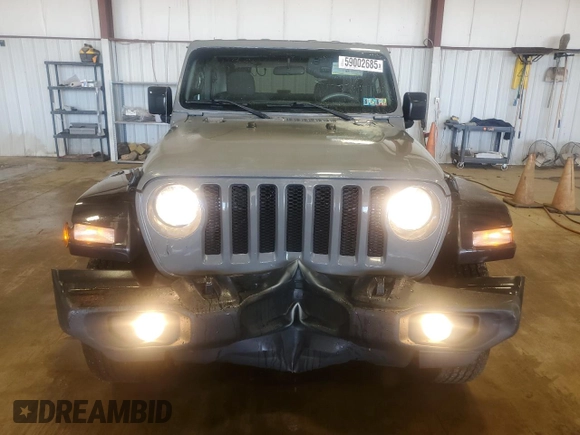 2021 Jeep Wrangler Sport S with VIN 1C4HJXAG7MW649964, listed as a Copart auction lot 59002685 with 106,065 mi miles and Salvage title. Bid and sale history available at DreamBid. Image 5.