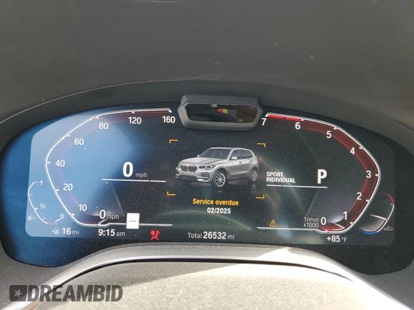 2022 BMW 7 Series 750i xDrive with VIN WBA7U2C08NCK23657, listed as a Copart auction lot 54202285 with 26,532 mi miles and Salvage title. Bid and sale history available at DreamBid. Image 9.