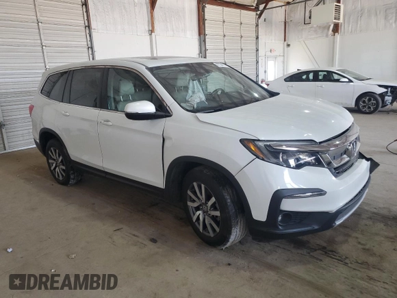 2022 Honda Pilot EX-L with VIN 5FNYF6H51NB097268, listed as a Copart auction lot 47734075 with 42,760 mi miles and Salvage Title. Bid and sale history available at DreamBid. Image 4.
