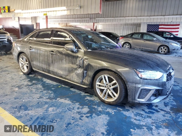 2020 Audi A4 Premium Plus with VIN WAUENAF45LA050461, listed as a Copart auction lot 88592305 with Not Provided miles and Salvage Title. Bid and sale history available at DreamBid. Image 4.