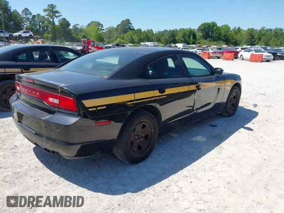 2014 Dodge Charger Police with VIN 2C3CDXAT3EH186045, listed as a IAAI auction lot 42136164 with 151,761 mi miles and . Bid and sale history available at carsss.com. Image 4.