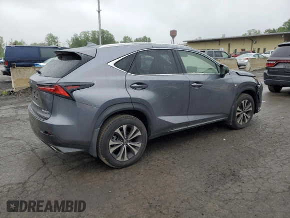 2021 Lexus NX 300 F Sport with VIN JTJSARDZ5M2251025, listed as a Copart auction lot 57950625 with 32,844 mi miles and Salvage title. Bid and sale history available at DreamBid. Image 3.