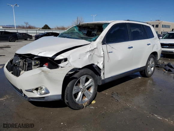 2012 Toyota Highlander Limited with VIN 5TDYK3EH5CS075615, listed as a Copart auction lot 47451915 with 155,201 mi miles and Salvage Title. Bid and sale history available at carsss.com. Image 1.