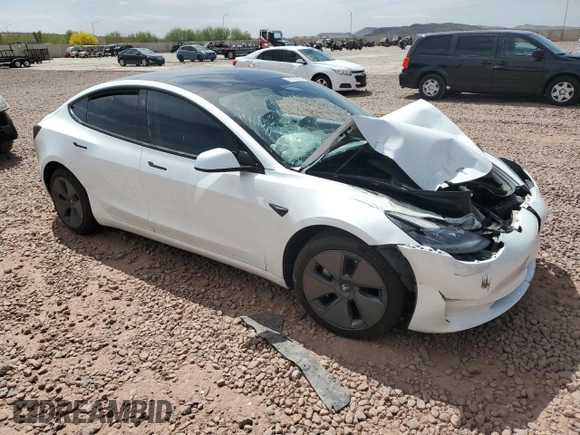 2021 Tesla Model 3 Standard Range Plus with VIN 5YJ3E1EA5MF100477, listed as a Copart auction lot 51516425 with 41,484 mi miles and Salvage Title. Bid and sale history available at carsss.com. Image 4.